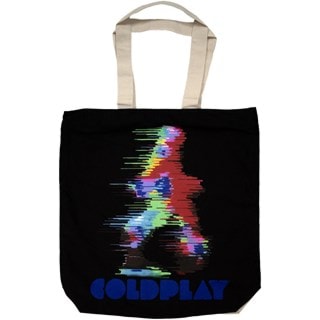 Coldplay Fuzzy Man Every Teardrop Is A Waterfall Black & Natural Cotton Tote Bag