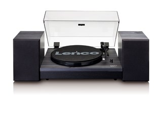 Lenco LS-300 Black Turntable & Speakers