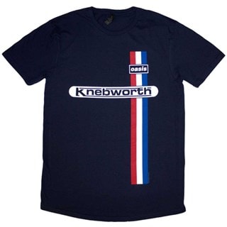 Oasis Knebworth Vertical Stripe Navy Tee