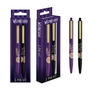 Nevermore Pen Set 2 Pack Wednesday Stationery