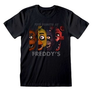 4 Characters Five Nights At Freddy's Black Tee