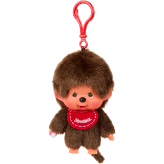 Big Head Boy Monchhichi Plush Keychain