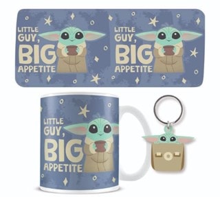 Grogu Little Guy, Big Appetite Mandalorian Mug & Keychain Set