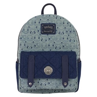 Pokemon Faux Denim Loungefly Mini Backpack