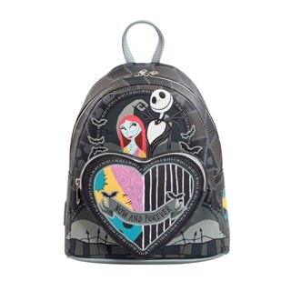 Jack & Sally Split Heart The Nightmare Before Christmas Loungefly Mini Backpack