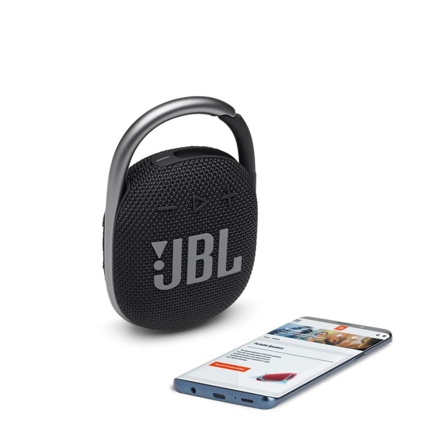 JBL Clip 4 Black Bluetooth Speaker - 6