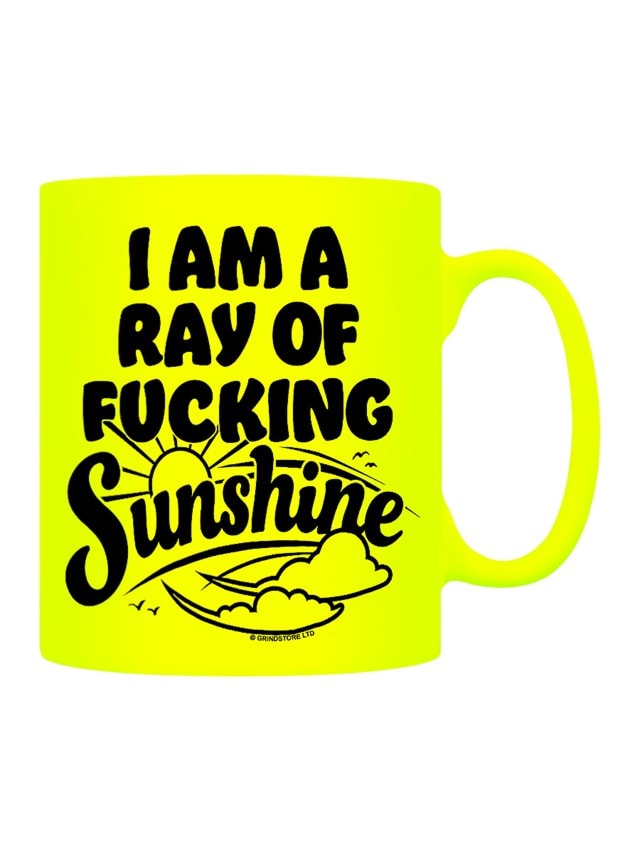 I Am A Ray Of F*cking Sunshine Neon Yellow Mug - 2
