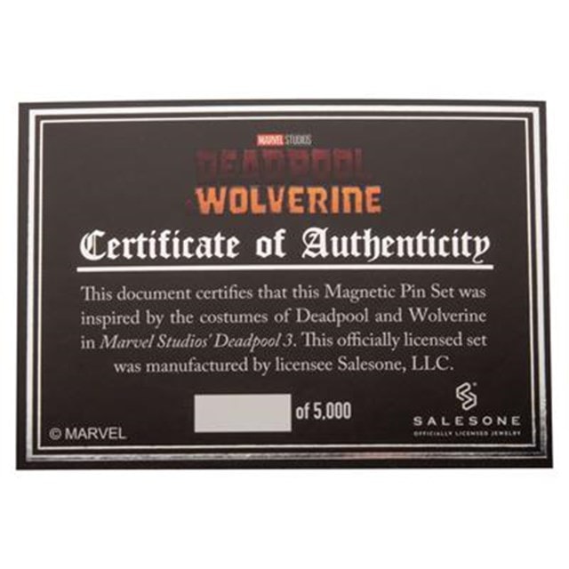 Deadpool & Wolverine Belt Icons Oversized Magnetic Pin Set In Collectible Number Replica - 4