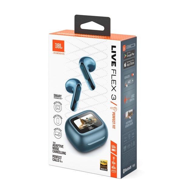 JBL Live Flex 3 Blue Noise Cancelling True Wireless Bluetooth Earphones - 8