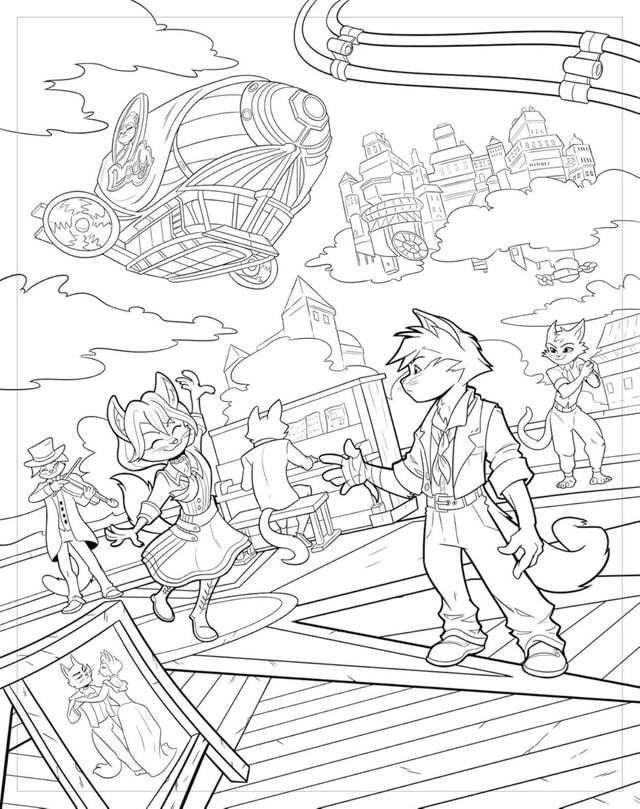 Gamer Kitties: A Pawsome Gaming Coloring Book - 4
