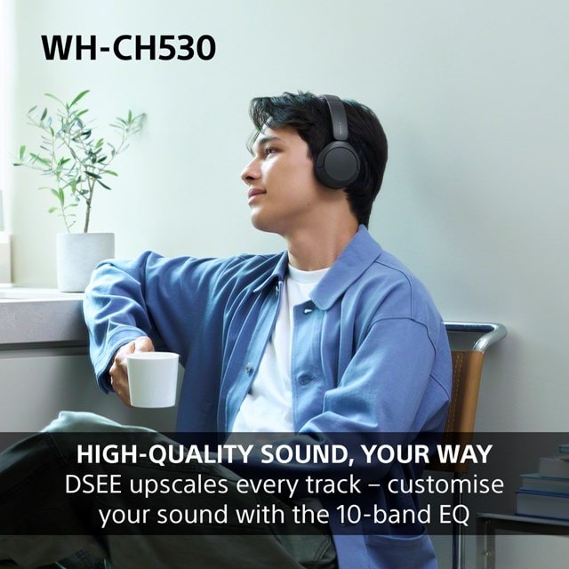 Sony WH-CH530 Black Bluetooth Headphones - 5
