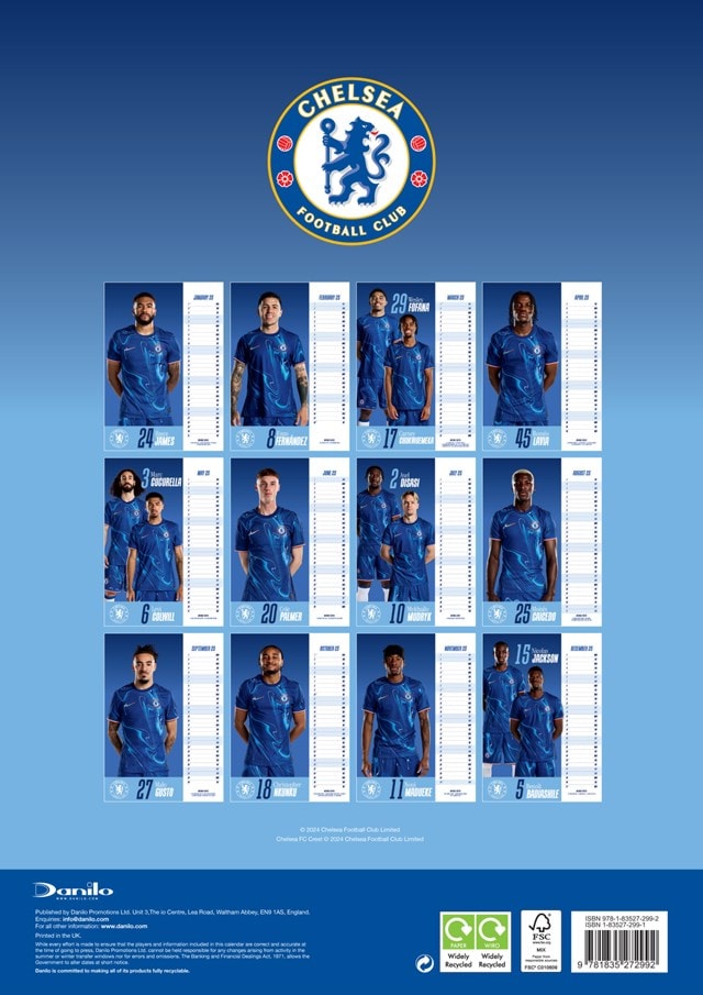 Chelsea FC 2025 A3 Calendar - 4