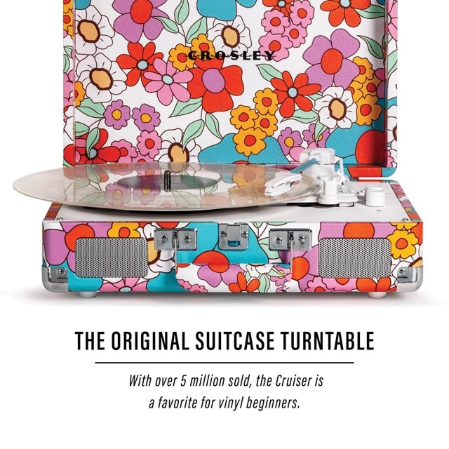 Crosley Cruiser Plus Groovy Floral Bluetooth Turntable - 10