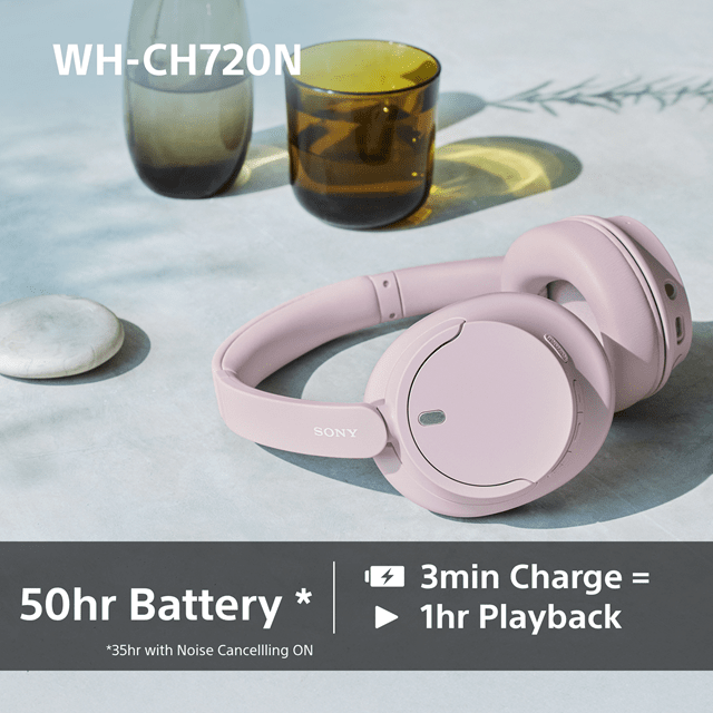 Sony WH-CH720N Pink Noise Cancelling Bluetooth Headphones - 2