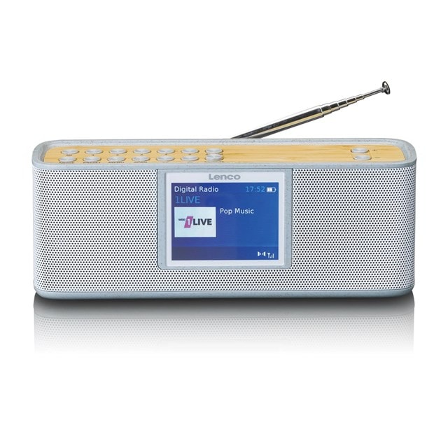 Lenco PDR-046 Silver DAB+/FM RADIO & Bluetooth Speaker - 1