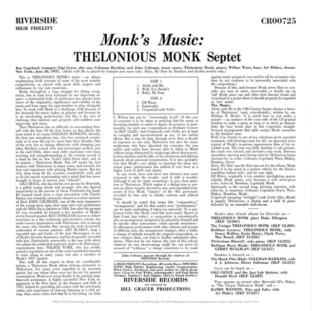 Monk's Music - 2