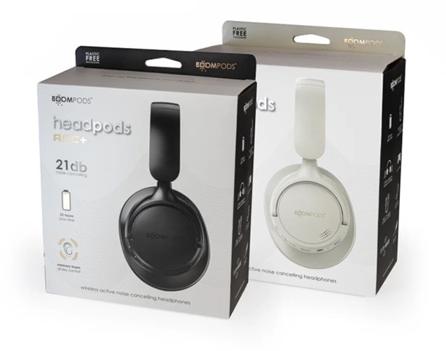 Boompods Headpods ANC+ Black Active Noise Cancelling Bluetooth Headphones - 6