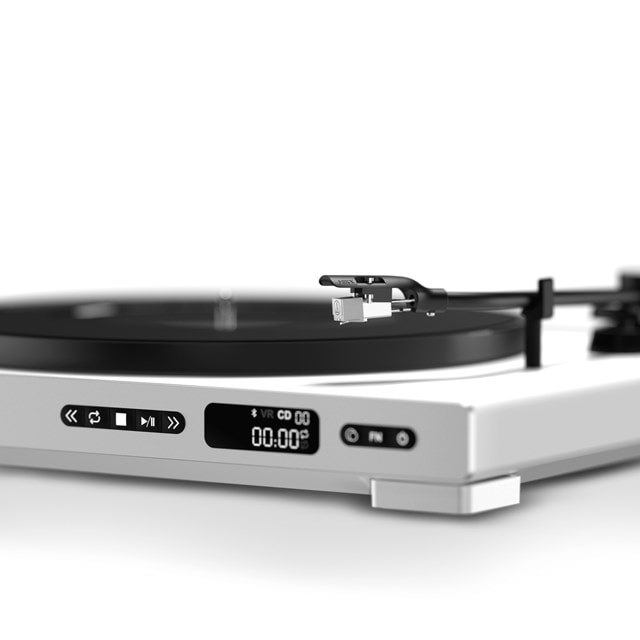 Mixx Audio Analog Plus White Fully Automatic Bluetooth Turntable & CD Player - 7