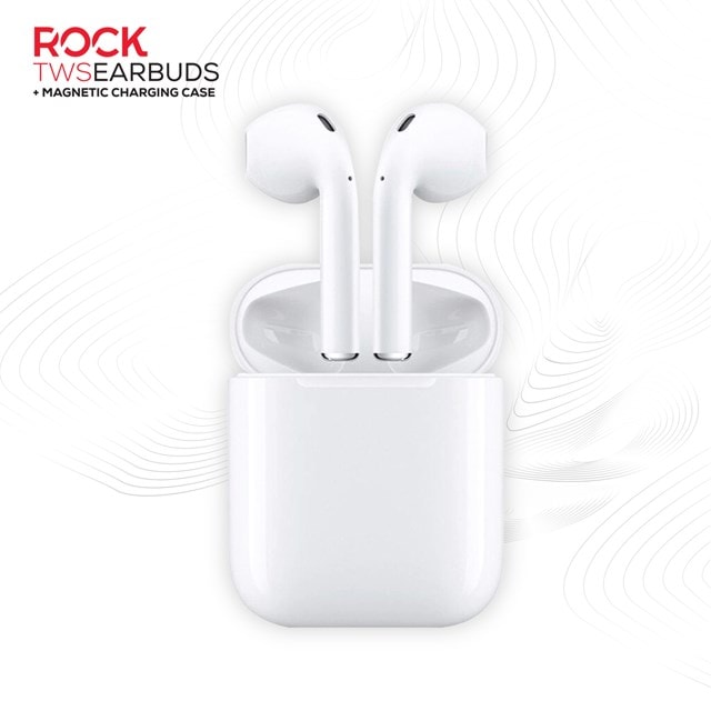 Rock TWS White True Wireless Bluetooth Earphones - 1