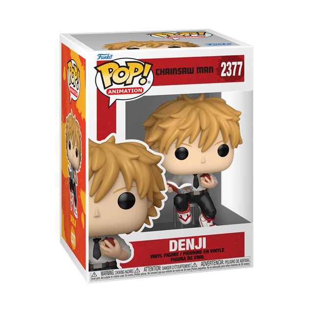 Denji Reading 2377 Chainsaw Man Funko Pop Vinyl | Pop Vinyl | Free