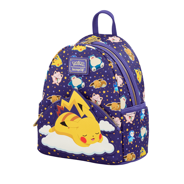 Sleeping Pikachu And Friends Pokemon Loungefly Mini Backpack - 2