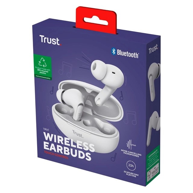 Trust Yavi White Noise Cancelling True Wireless In-Ear Bluetooth Earphones - 8