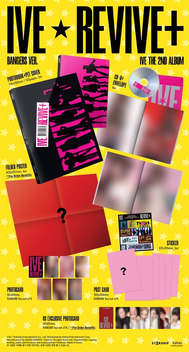 IVE REVIVE+ CD 本体 BANGERS 10枚 新品未開封 IVE THE 2ND ALBUM [REVIVE+] (BANGERS VER., CHALLENGERS VER.)【輸入