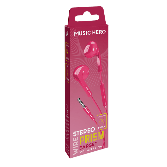 Music Hero Prism Pink Earphones - 2