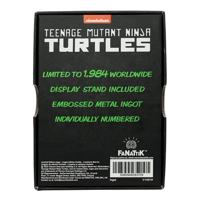 Limited Edition 40th Anniversary Green Teenage Mutant Ninja Turtles Ingot - 3