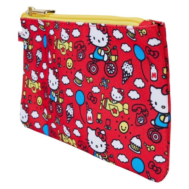 Classic All Over Print Nylon Pouch Wristlet Hello Kitty 50th Anniversary Loungefly - 2
