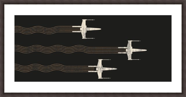 X-Wing Starfighters Star Wars Pre-Framed Art Print (50X100cm - 1