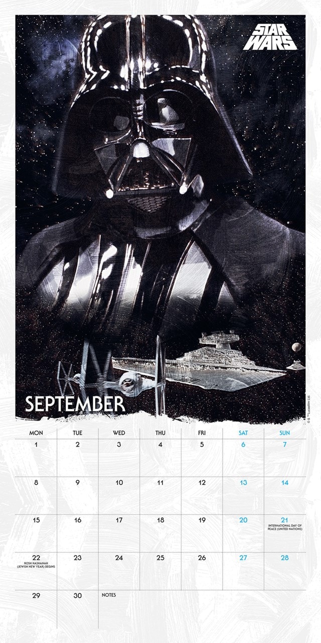 Star Wars Classic Edition 2025 Square Calendar - 4