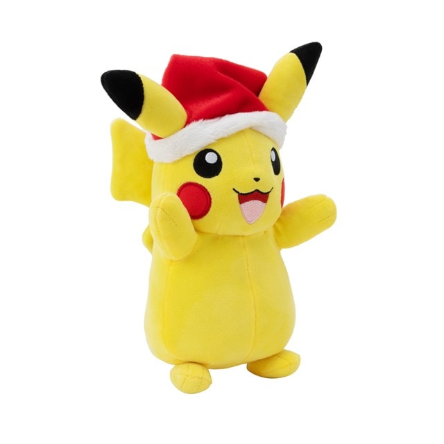 Holiday Pikachu With Santa Hat Pokemon Plush - 3