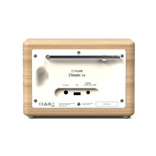 Pure Classic H4 Cotton White/Oak DAB+/FM Portable Radio & Bluetooth Speaker - 4