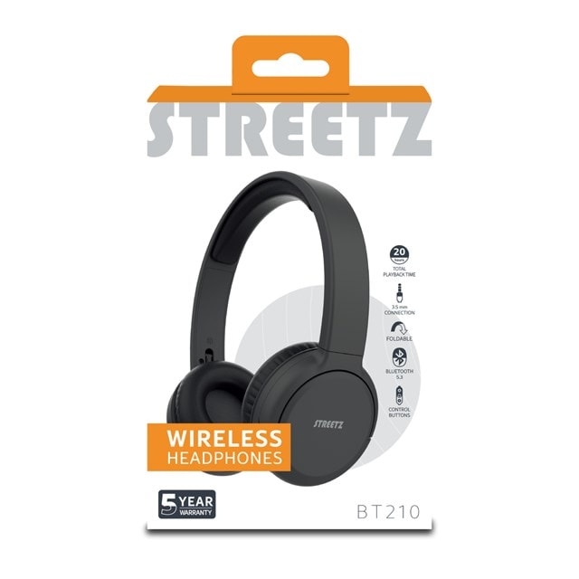 Streetz BT210 Black Bluetooth Headphones - 7