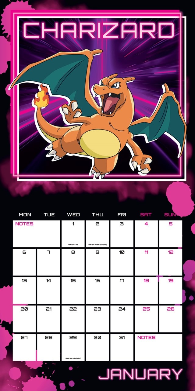 Pokemon 2025 Square Calendar - 3