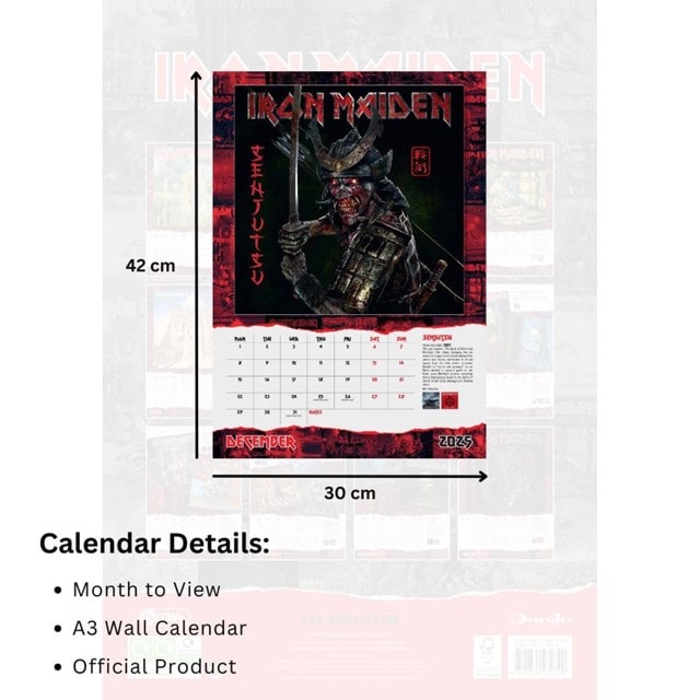 Iron Maiden 2025 A3 Calendar - 6