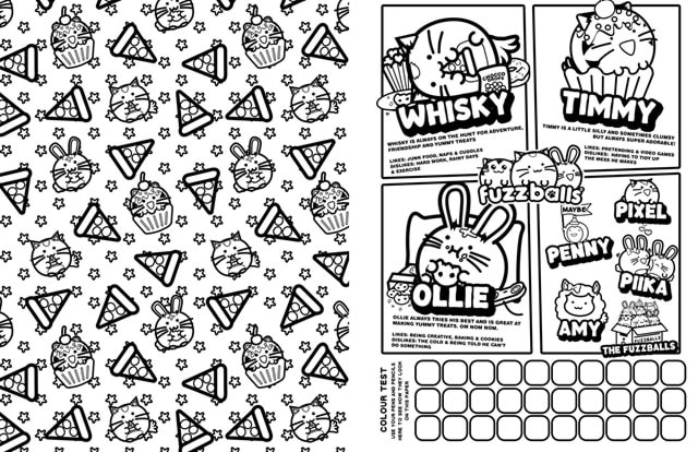 Fuzzballs Super Cuteness Overload Colouring Book - 3