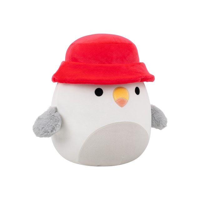 Steve White Seagull With Red Bucket Hat Squishmallows Plush - 2