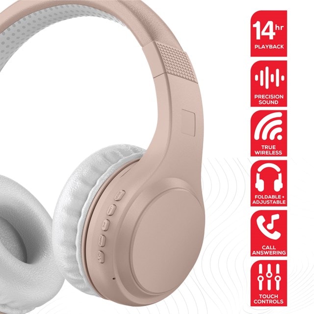 Rock BT On-Ear Rose Gold Bluetooth Headphones - 2