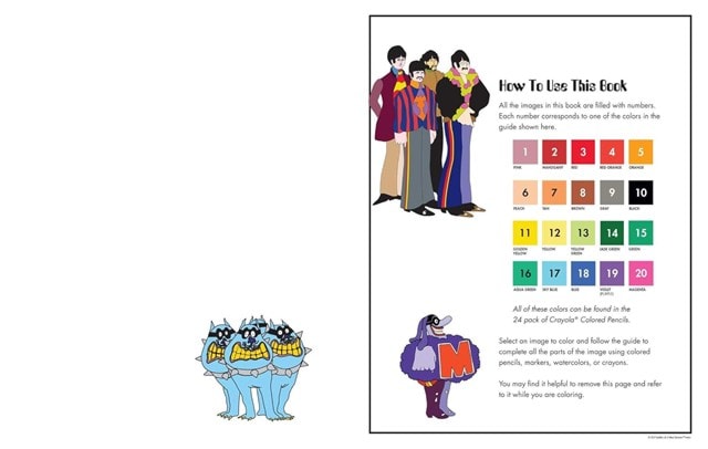 The Beatles Yellow Submarine Colour By Numbers - 2