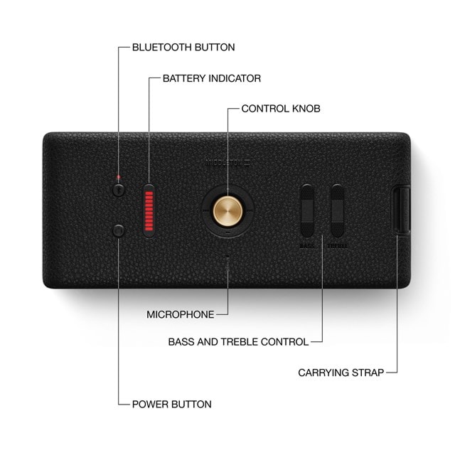 Marshall Middleton II Black Bluetooth Speaker - 6