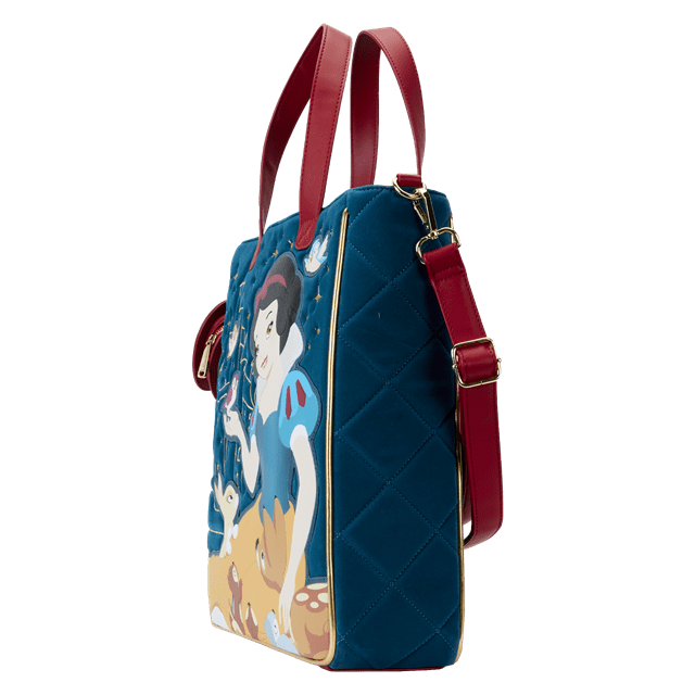 Heritage Quilted Velvet Tote Bag Snow White Loungefly - 2