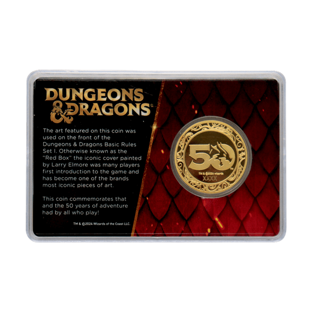 Dungeons & Dragons 50th Anniversary With Colour Print Gold Coin - 2