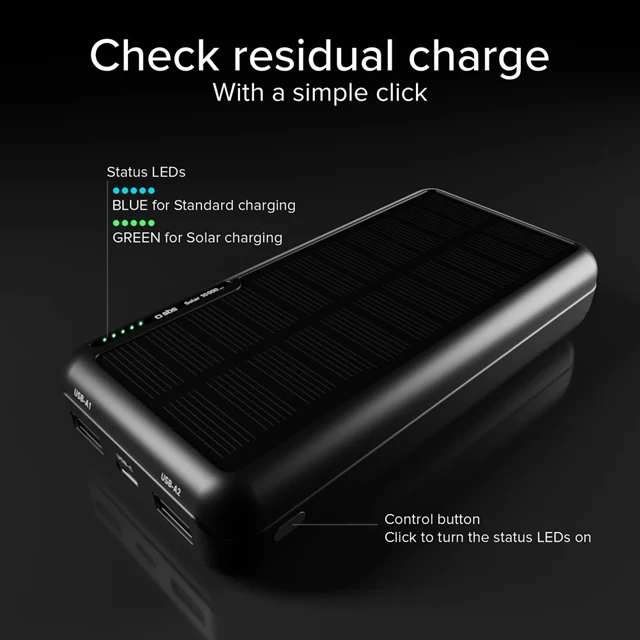 SBS Solar 10,000mAh Power Bank - 8