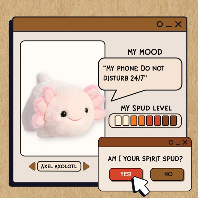 10" Axel Axolotl Spudsters Plush - 6