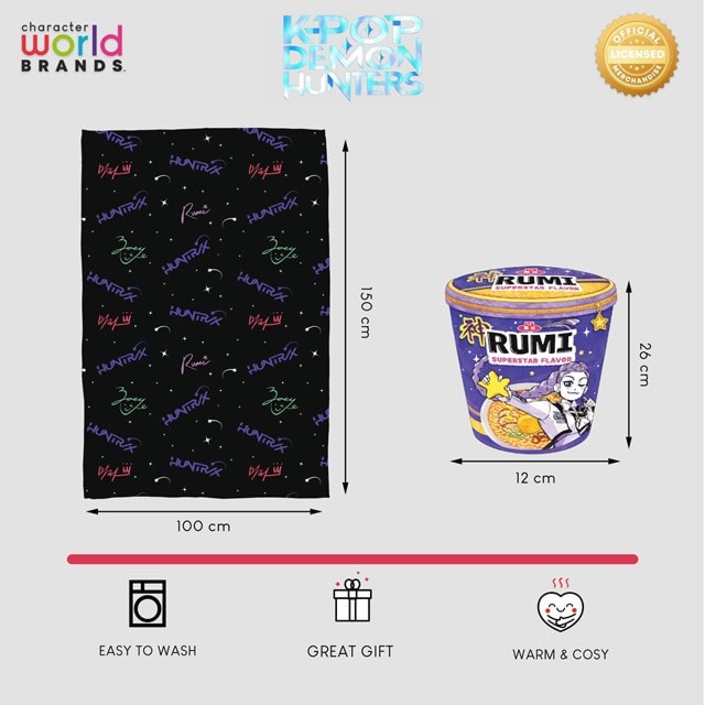 Rumi Noodle K-Pop Demon Hunters Cushion & Blanket - 2