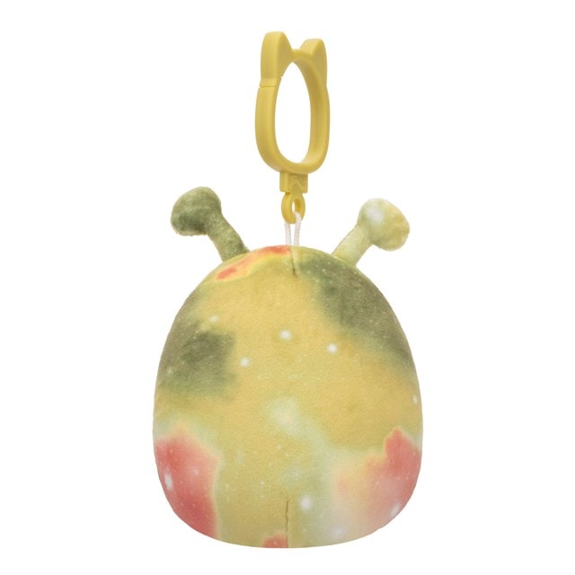 Hawk The Olive Green Tie-Dye Alien With White Belly Squishmallows Clip-On Plush - 4
