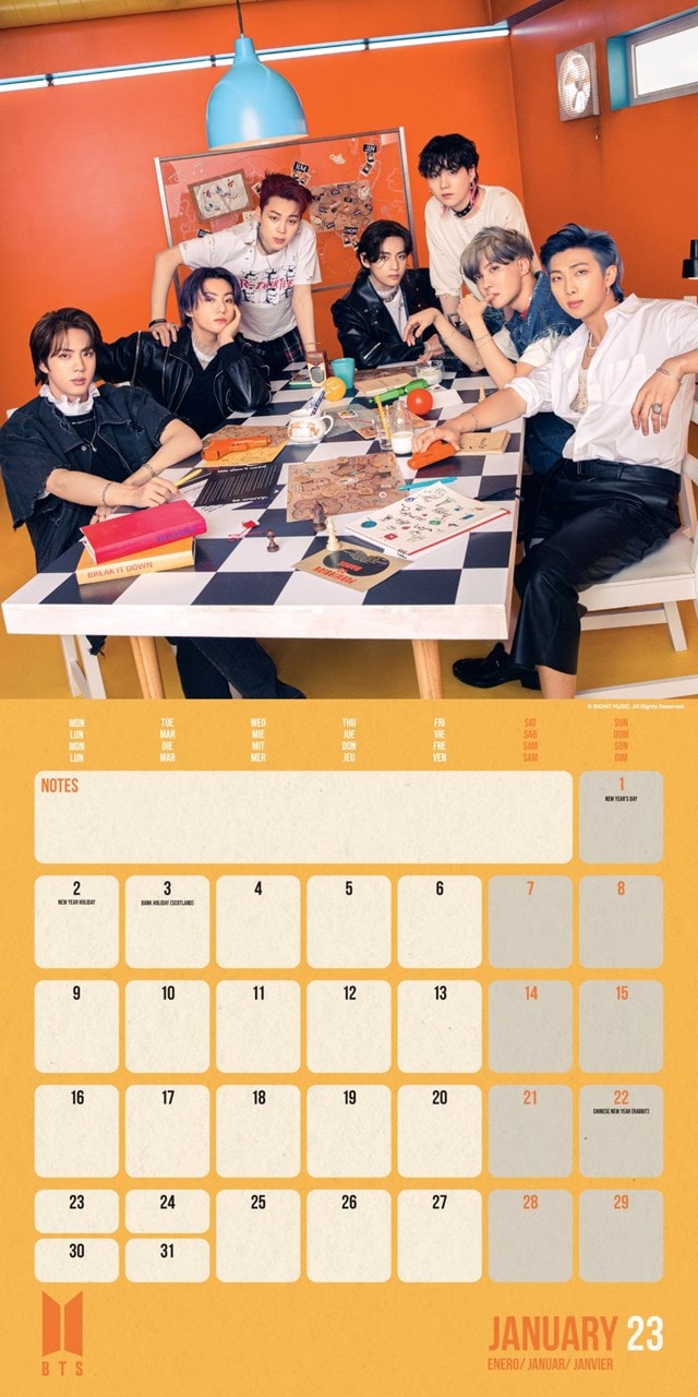 BTS (Multi-Language) 2023 Square Calendar - 5