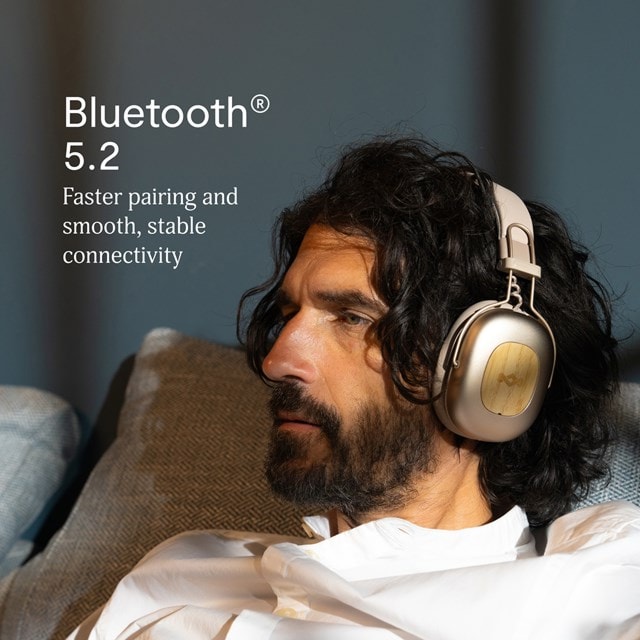 House Of Marley Positive Vibration Rebel Cream Active Noise Cancelling Bluetooth Headphones - 4